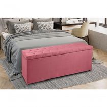 Recamier Baú 1,60m Madrid Suede Rosa