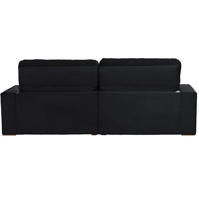 Sofá 6 Lugares Modular 2.90M Retrátil E Reclinável Preto