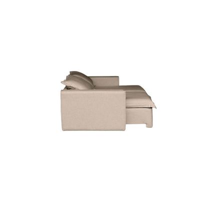 Sofá Cama Casal Retrátil E Reclinável Em Linho Sofatec Bronze