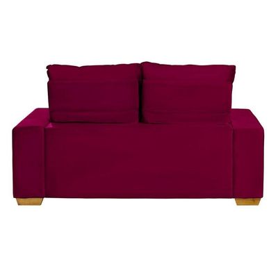 Sofá 3 Lugares Com Molas Retrátil E Reclinável Vermelho