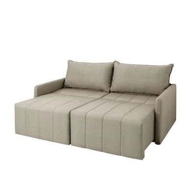 Sofá Cama Montana Retrátil E Reclinável 3 Lugares Sofatec Bronze