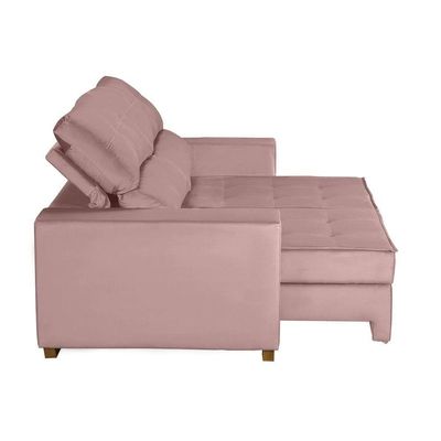 Sofá Baú San Marino Retrátil E Reclinável 3 Lugares Sofatec Rose