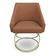 Kit 4 Poltronas Luxo Alana Bouclê Base Luxo Dourado - Pallazio Cor Terracota