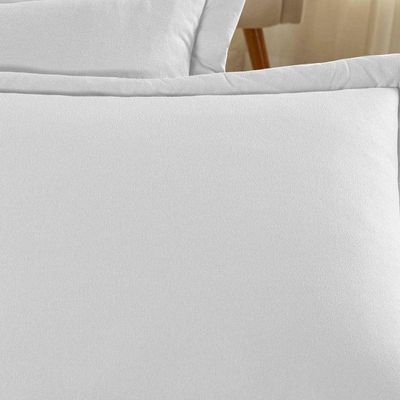 Porta Travesseiro Matelado Nobre 2 Peças Malha 100% Algodão - Branco