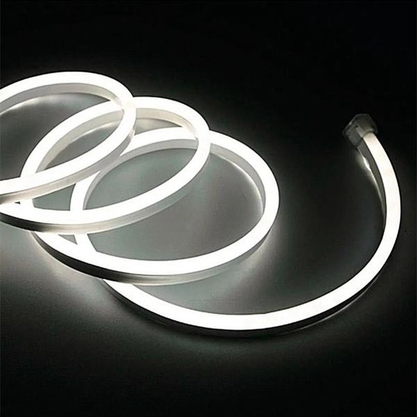 Fita Mangueira Neon 5 Mts Iluminação Flexível Corte 2.5 Cm - Branco Frio