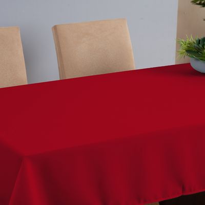Toalha de Mesa Basic 1 Peça 1,45m x 1,40m 4 Lugares 100% Poliéster Tecido Oxford - Vermelho