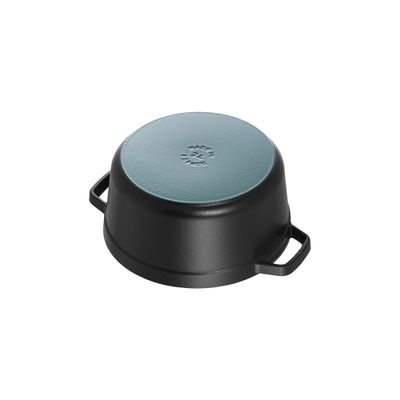 CAÇAROLA STAUB REDONDA EM FERRO FUNDIDO PRETO 24CM 405002410