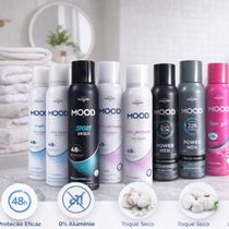 Kit 10 Desodorantes Antitranspirantes Mood 150ml 0% Alumínio Proteção 48h Uso Diário