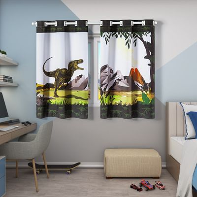 Cortina Kids Infantil Varão Tecido Oxford 2,00m X 1,30m - Dinossauro