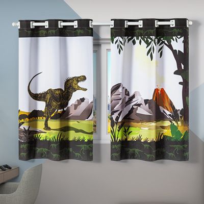 Cortina Kids Infantil Varão Tecido Oxford 2,00m X 1,30m - Dinossauro