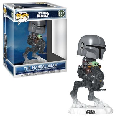 Boneco Funko Pop! Rides Deluxe Mandalorian e Grogu - POP 1