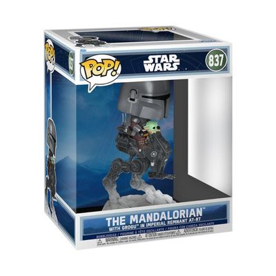 Boneco Funko Pop! Rides Deluxe Mandalorian e Grogu - POP 1