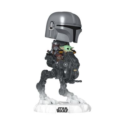 Boneco Funko Pop! Rides Deluxe Mandalorian e Grogu - POP 1