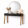 Mesa Escrivaninha Aparador Retangular Industrial 1 Gaveta Madeira 90CM Preto
