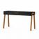 Mesa Escrivaninha Aparador Retangular Industrial 1 Gaveta Madeira 90CM Preto