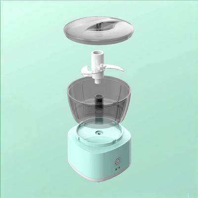Mini Processador Elétrico Moedor Alimentos USB Azul