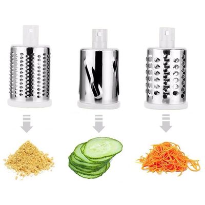 Cortador e Fatiador de Legumes 3 em 1 com Lâminas de Aço Inox – Ralador Multifuncional de Cozinha. Cor:Azul