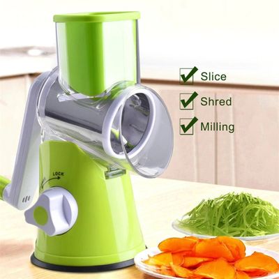 Cortador e Fatiador de Legumes 3 em 1 com Lâminas de Aço Inox – Ralador Multifuncional de Cozinha. Cor:Azul