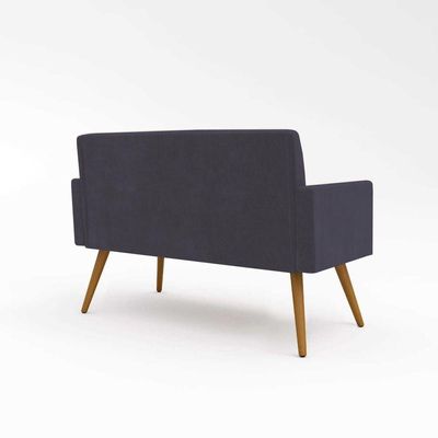 Kit Sofá Namoradeira + 2 Poltronas Sala Estar Balaqui Decor Cor:cinza