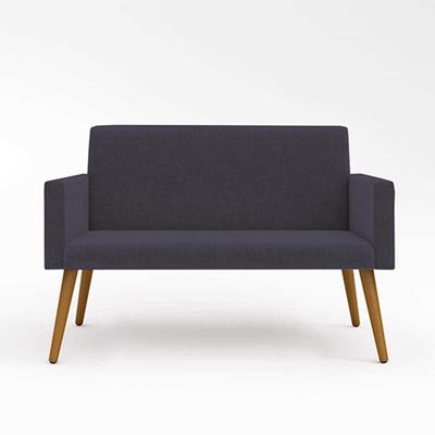 Kit Sofá Namoradeira + 2 Poltronas Sala Estar Balaqui Decor Cor:cinza