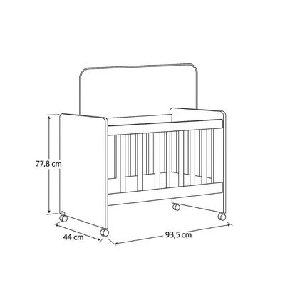Mini Berço Moisés Multifuncional Vira Mesa, Aparador E Escrivaninha MDF Branco