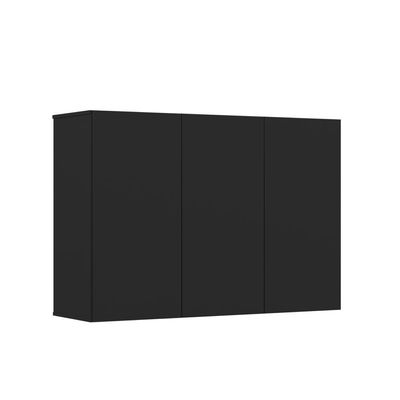 Armário Aéreo Aliex 03 Portas Preto