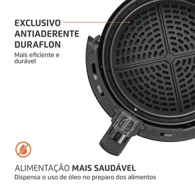 Fritadeira Sem óleo Air Fryer Pratic 3,6l Mondial 1500W Af36bi Preto 220V