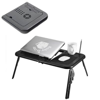 Mesa Notebook Com Ventoinha Dupla Touch Dobrável Articulada Para Cama E Sofá
