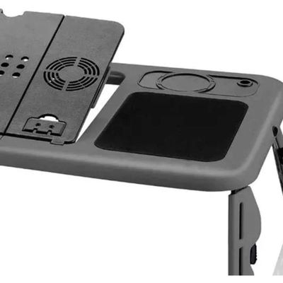 Mesa Notebook Com Ventoinha Dupla Touch Dobrável Articulada Para Cama E Sofá