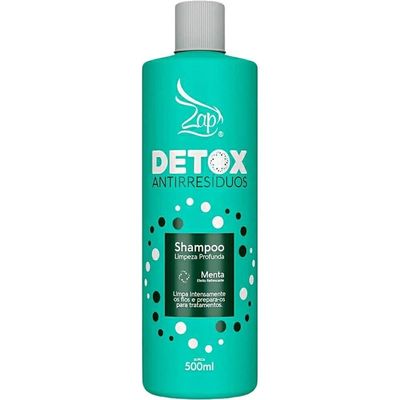 Zap Detox Menta - Shampoo Antirresíduos Refrescante Limpeza Profunda 500ml