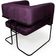 Poltrona Decorativa Scarlett Base Aço Preto Veludo Roxo - Nexta Casa