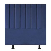 Cabeceira Estofada Cama Box Casal 140 Cm Sophia Carla Suede Cor:azul Marinho
