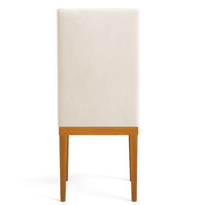 Kit 4 Cadeiras De Jantar Brisa Suede Base De Madeira - Pallazio Cor Bege