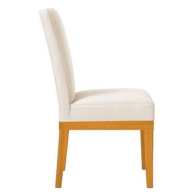 Kit 4 Cadeiras De Jantar Brisa Suede Base De Madeira - Pallazio Cor Bege