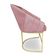 Kit 2 Poltronas Decorativas Alana Veludo Rosé Base De Ferro Dourado - Pallazio