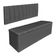 Kit Cabeceira Painel E Calçadeira Recamier Baú Casal 1,40m Holanda Suede - Pallazio Cor Grafite