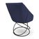 Kit 6 Poltronas Luxo Alana Suede Base Luxo Preto - Pallazio Cor Azul Marinho