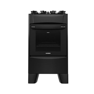 Fogão 4 Bocas A Gás/elétrico Com Airfryer Alpro 440 Realce CR232 Preto 220V