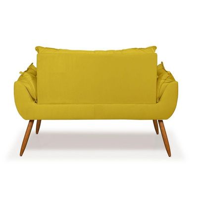 Kit Sofá Namoradeira Opala + 2 Poltronas Opala Balaqui Decor Cor:amarelo