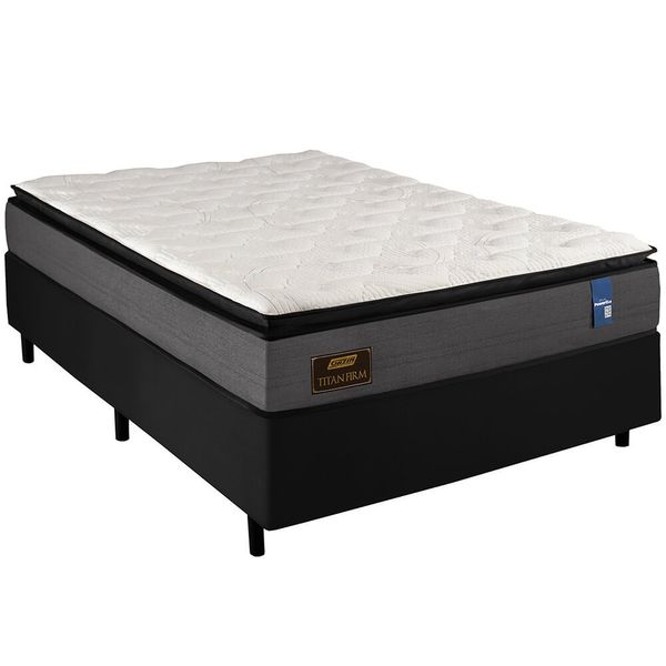 Base para Cama Box Casal Titan Firm 138x188 Gazin Preto Base para Cama Box Casal Titan Firm 138x188 Gazin Preto