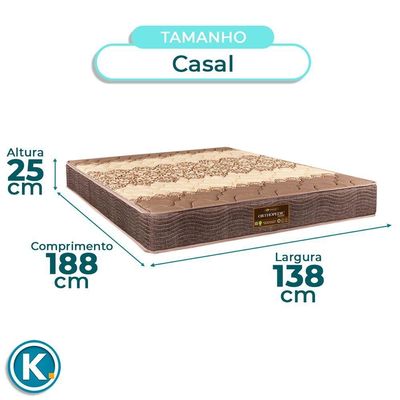 Cama + Bau Azul E Colchão D26 Casal - Ortophedic Sankonfort + Cabeceira