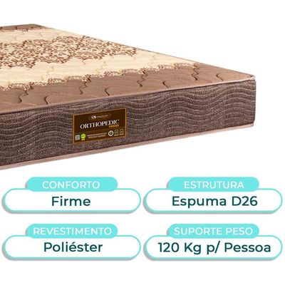 Cama + Bau Azul E Colchão D26 Casal - Ortophedic Sankonfort + Cabeceira