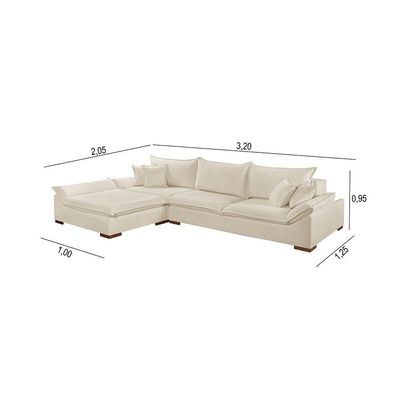 Sofá Martins M-201 Linho De Canto Estofados Martins Linho Creme