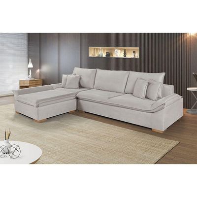 Sofá Martins M-201 Veludo Canto Estofados Martins Veludo Creme