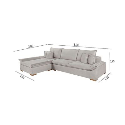 Sofá Martins M-201 Veludo Canto Estofados Martins Veludo Creme