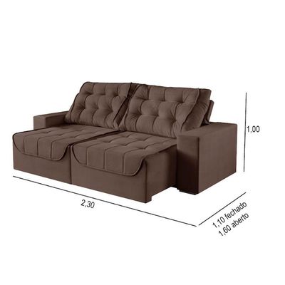 Sofa Martins M-190 02 Md.90 - V-211 Marrom