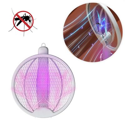 Raquete Elétrica Dobrável Mata Mosquito - Branco