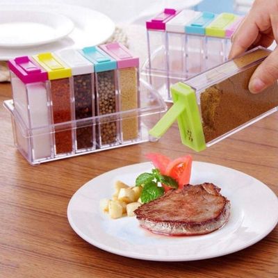Organizador De Tempero Acrilico Cozinha 7 Peças