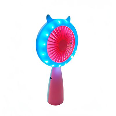 Mini Ventilador Recarregável Usb Modelo LED Portátil Cor:Rosa
