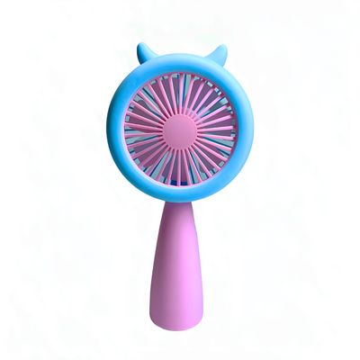 Mini Ventilador Recarregável Usb Modelo LED Portátil Cor:Rosa